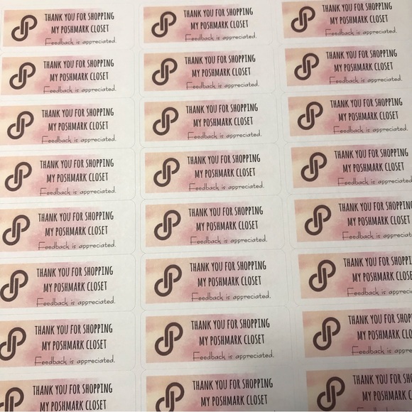 20 pages thank you mixed stickers Poshmark and Mercari - Picture 9 of 16
